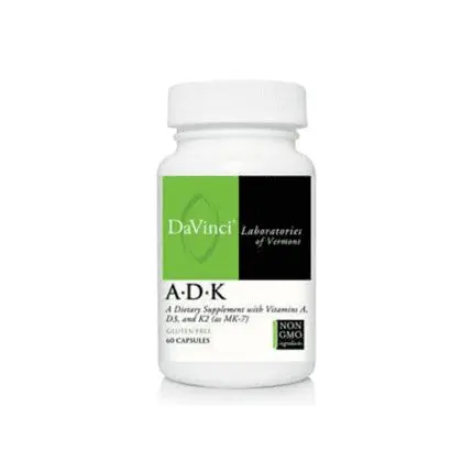 A bottle of vitamin d and k supplement
