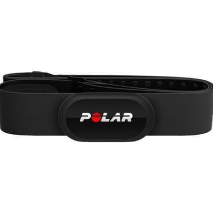 A polar heart rate monitor is shown with the word polar on it.